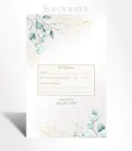 Eucalyptus Gold Minimal Wedding Invitation - Image 3
