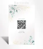 Eucalyptus Gold Minimal Wedding Invitation - Image 2