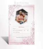 Blush Floral Photo Wedding Invitation - Image 3