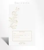 Golden Line Art Wedding Invitation - Image 3