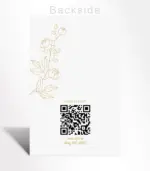 Golden Line Art Wedding Invitation - Image 2