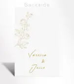 Golden Line Art Wedding Invitation - Image 4
