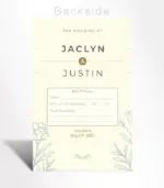 Ivory Botanical Minimal Wedding Invitation - Image 3