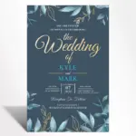 Midnight Botanical Wedding Invitation