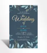 Midnight Botanical Wedding Invitation