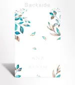Azure Leaves Save the Date Invitation - Image 4