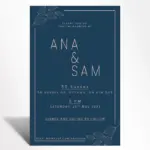Midnight Minimalist Wedding Invitation