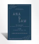 Midnight Minimalist Wedding Invitation