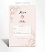 Blush Floral Save the Date Invitation - Image 3