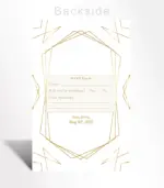 Golden Geometric Wedding Invitation - Image 3