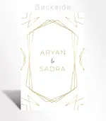 Golden Geometric Wedding Invitation - Image 4