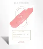 Blush Brushstroke Monogram Wedding Invitation - Image 3