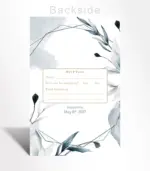 Blue Watercolor Botanical Wedding Invitation - Image 3