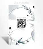 Blue Watercolor Botanical Wedding Invitation - Image 2