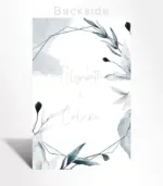 Blue Watercolor Botanical Wedding Invitation - Image 4