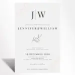 Elegant Monogram Minimalist Wedding Invitation