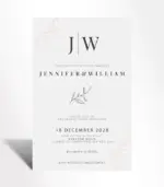 Elegant Monogram Minimalist Wedding Invitation