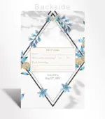 Midnight Diamond Floral Wedding Invitation - Image 3