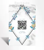 Midnight Diamond Floral Wedding Invitation - Image 2