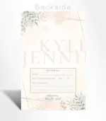 Blush Botanical Elegance Wedding Invitation - Image 3