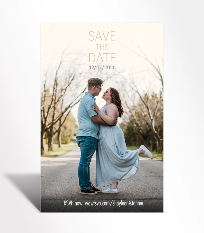 704 Minimalist Full Photo Save the Date - Image 1