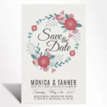 Blush Floral Wreath Save the Date