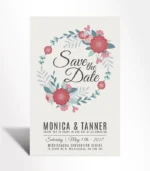 Blush Floral Wreath Save the Date