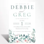 Eucalyptus Bloom Wedding Invitation