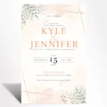 Blush Botanical Elegance Wedding Invitation