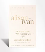 Champagne Texture Save the Date Card