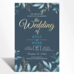 Midnight Botanical Wedding Invitation