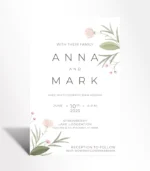Soft Blossom Minimal Wedding Invitation
