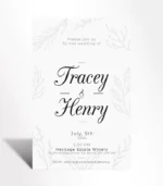 Classic Monochrome Wedding Invitation