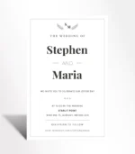 Modern Monogram Wedding Invitation