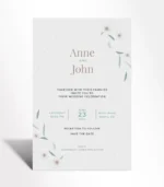 Soft Sage Floral Wedding Invitation