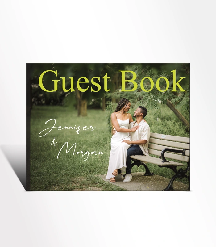 F 5 Modern Photo Wedding Guestbook - Image 1