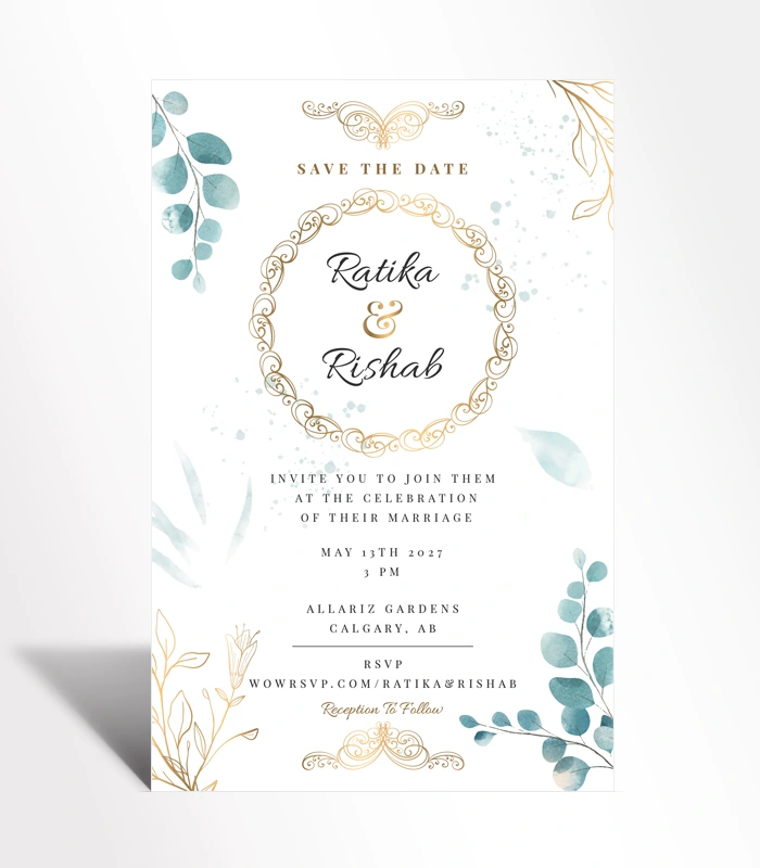 706 Royal Botanical Save the Date Card - Image 1