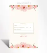 Blush Peony Save the Date Card - Image 3