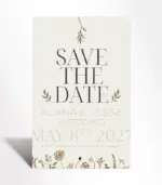 Rustic Wildflower Save the Date Card