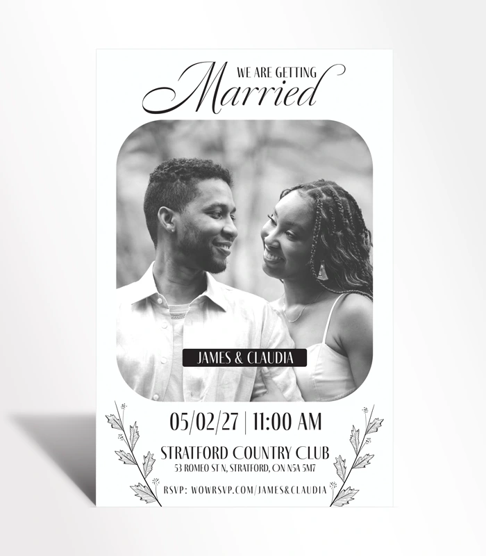 712 Timeless Photo Save the Date Card - Image 1