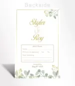 Eucalyptus Gold Wedding Invitation - Image 3