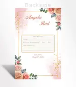 Blush Rose Gold Wedding Invitation - Image 3