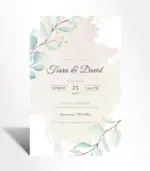 Sage Watercolor Wedding Invitation