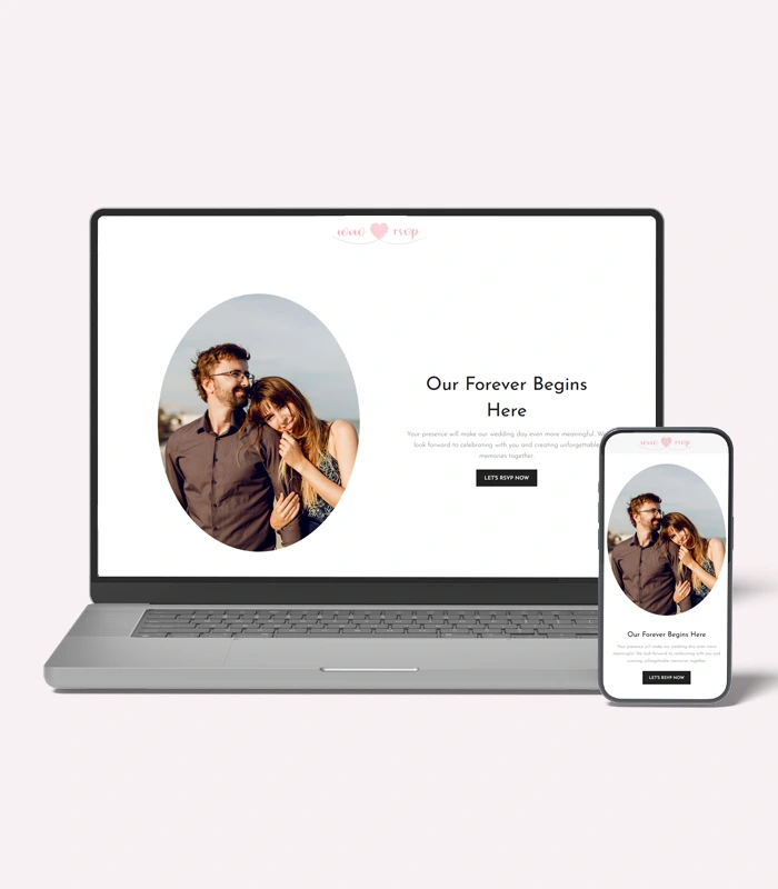 Template3 Minimal Elegance - RSVP Website - Image 1