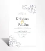Elegant Scrollwork Wedding Invitation