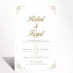 Golden Geometric Wedding Invitation