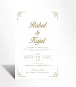 Golden Geometric Wedding Invitation