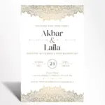 Elegant Gold Mandala Wedding Invitation