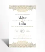 Elegant Gold Mandala Wedding Invitation