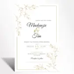 Golden Willow Wedding Invitation